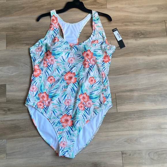 Nicole Miller Other - Nicole Miller One piece racerback Swimsuit Bellini blossom floral printed 3X